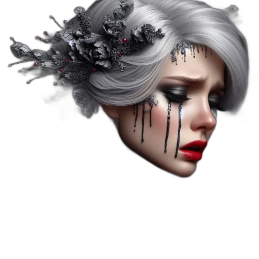 crown, mask, face, hair transparent PNG cut-out