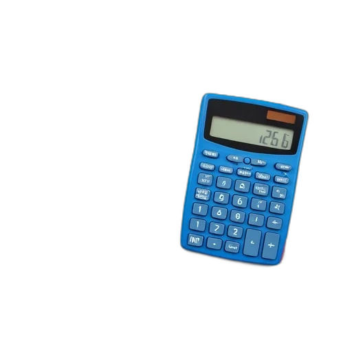 weapon, 3d render, blue, calculator transparent PNG cut-out