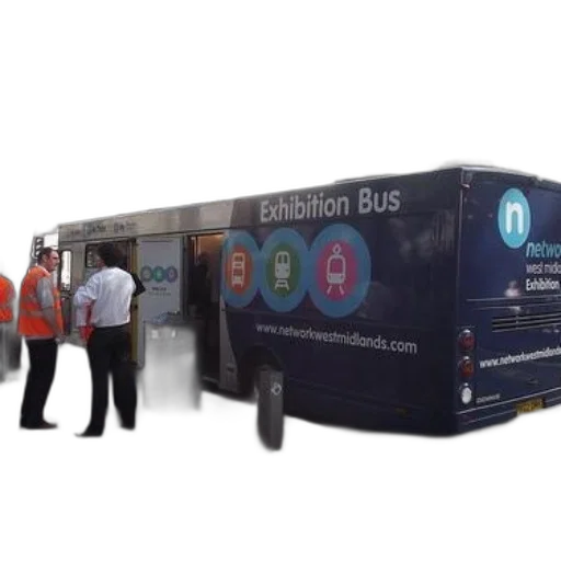 blue, exhibition, bus, website transparent PNG cut-out