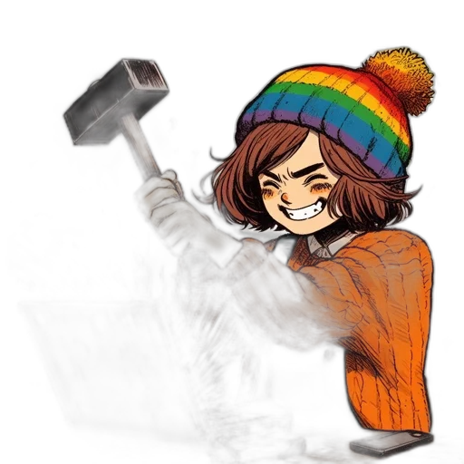 hat, staff, pixel art, concept art transparent PNG cut-out