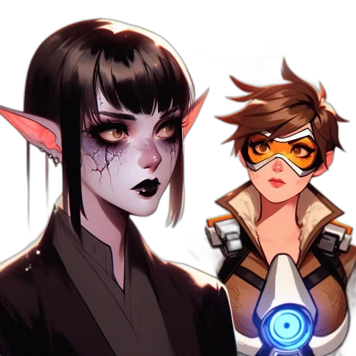 staff, concept art, cyberpunk, fantasy art transparent PNG cut-out