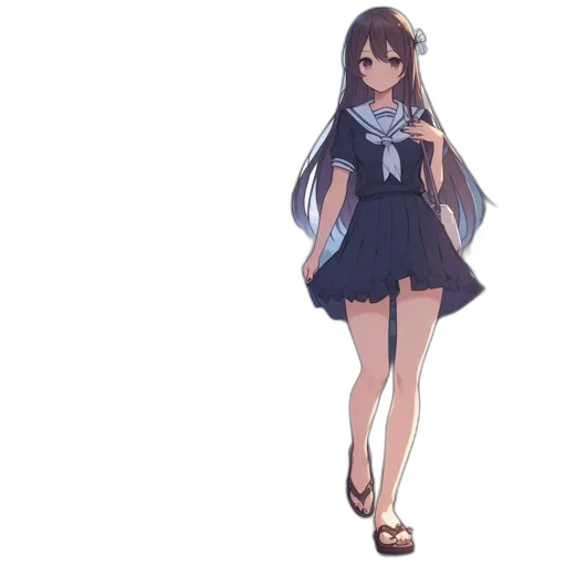 dress, staff, anime, concept art transparent PNG cut-out
