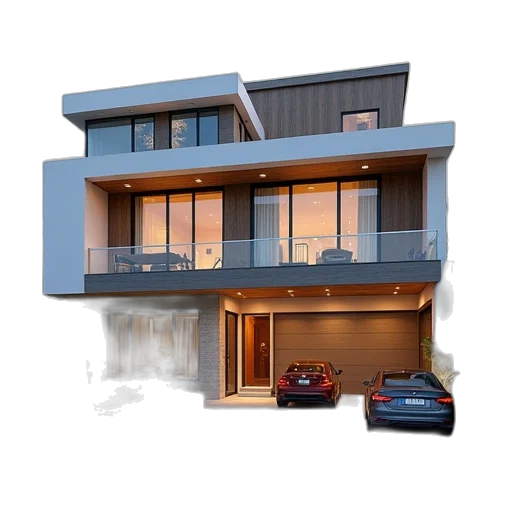 building, 3d render, photorealistic, concept art transparent PNG cut-out