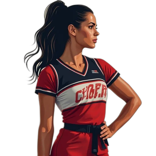staff, jacket, hair, dress transparent PNG cut-out