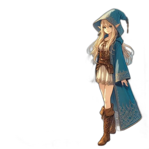staff, dress, hat, sword transparent PNG cut-out