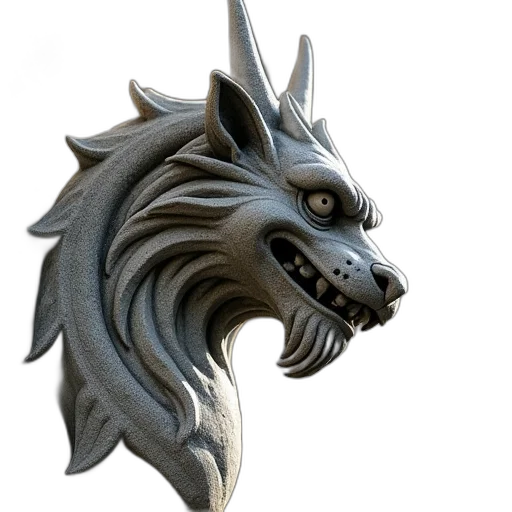 dragon, mask, jewelry, staff transparent PNG cut-out