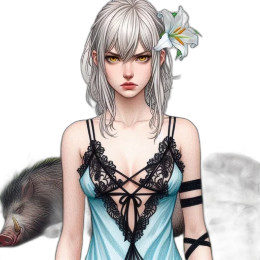 dress, fantasy art, concept art, photorealistic transparent PNG cut-out