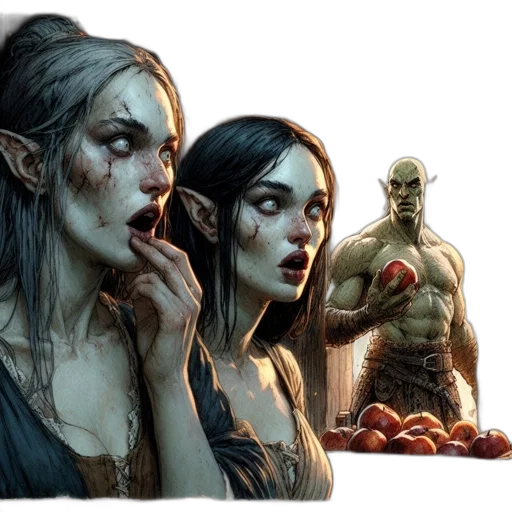 concept art, comic book art, fantasy art, photorealistic transparent PNG cut-out