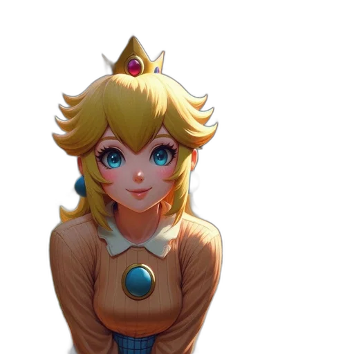 crown, dress, staff, face transparent PNG cut-out