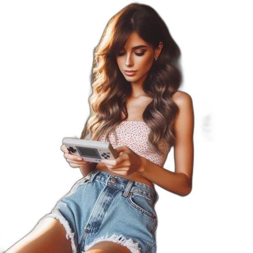 dress, hair, hat, pixel art transparent PNG cut-out