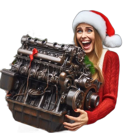 car, woman, red, sweater transparent PNG cut-out