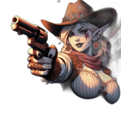 weapon, hat, staff, concept art transparent PNG cut-out