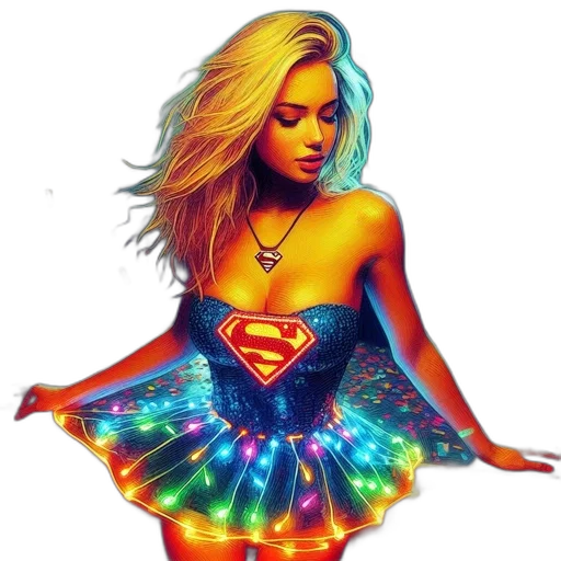 dress, jewelry, comic book art, pixel art transparent PNG cut-out
