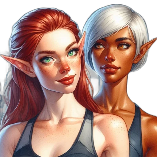 fantasy art, concept art, comic book art, photorealistic transparent PNG cut-out