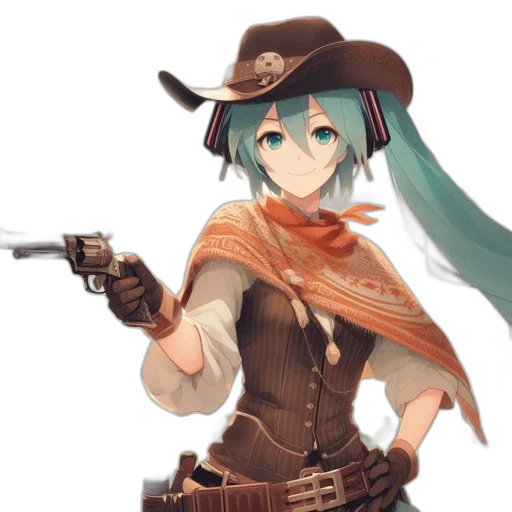 weapon, staff, hat, anime transparent PNG cut-out
