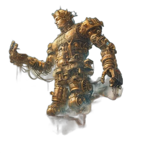 robot, weapon, sword, crown transparent PNG cut-out