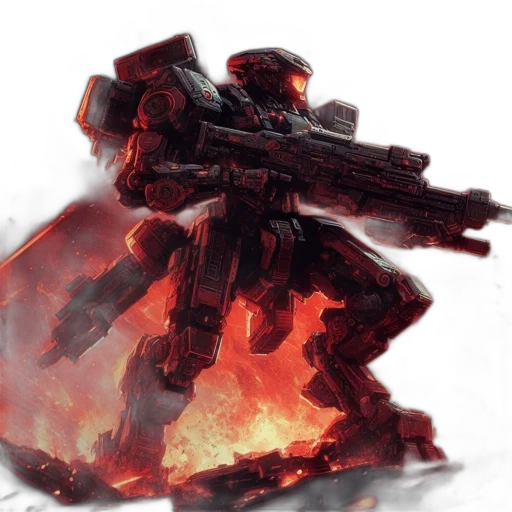 weapon, robot, concept art, pixel art transparent PNG cut-out