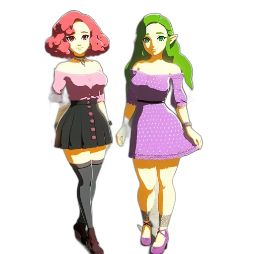 dress, 3d render, concept art, pixel art transparent PNG cut-out