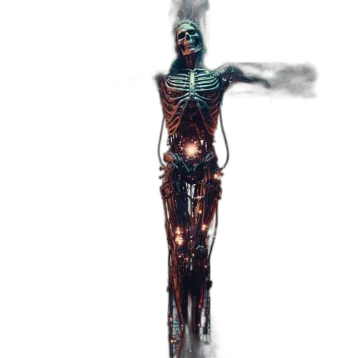 robot, staff, creature, dress transparent PNG cut-out