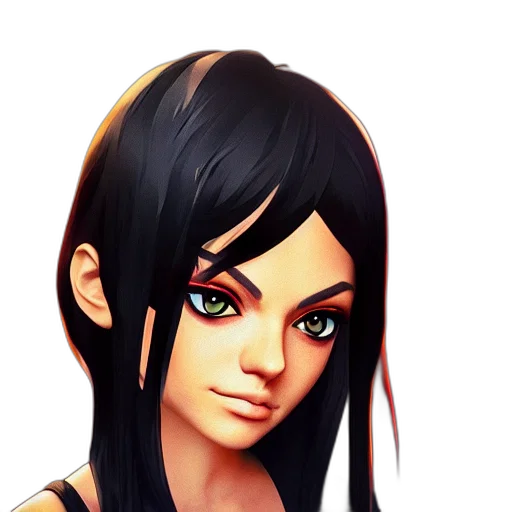 face, fantasy art, concept art, anime transparent PNG cut-out