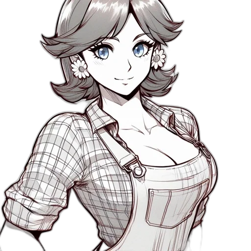 dress, robot, staff, cartoon transparent PNG cut-out