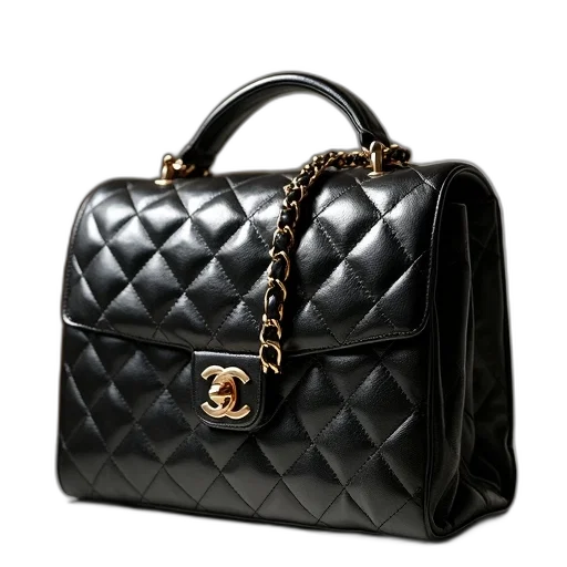 chanel, purse, has, worn transparent PNG cut-out