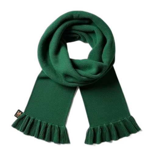 green, earth tones, knitted, scarf transparent PNG cut-out