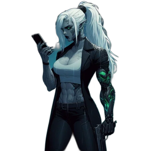 robot, jacket, weapon, concept art transparent PNG cut-out