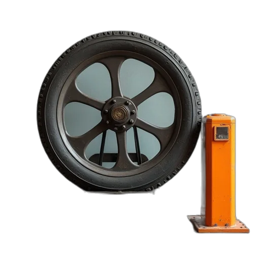 car, weapon, wheel, mounted transparent PNG cut-out