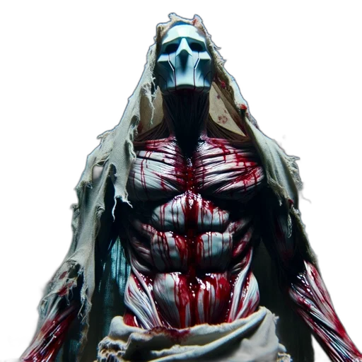 creature, mask, face, jacket transparent PNG cut-out