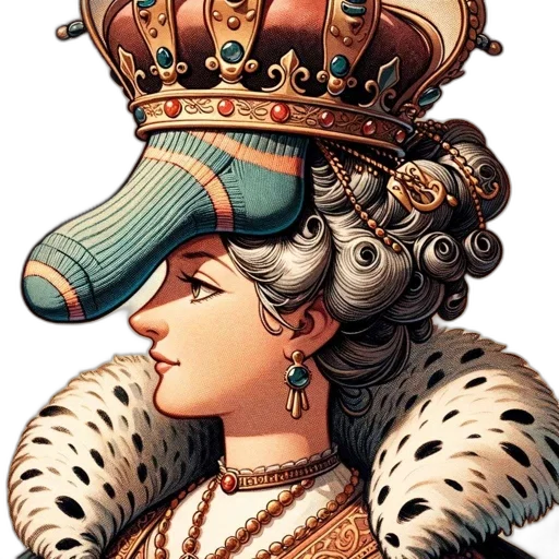 crown, hat, jewelry, staff transparent PNG cut-out
