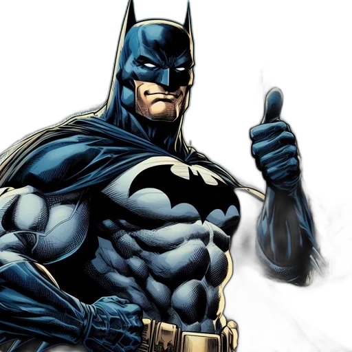comic book art, concept art, batman, stands transparent PNG cut-out