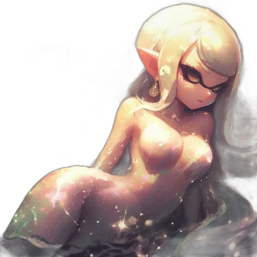 dress, creature, concept art, watercolor transparent PNG cut-out