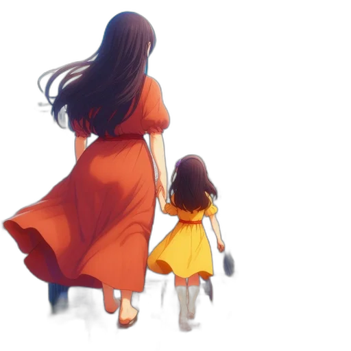 dress, watercolor, concept art, anime transparent PNG cut-out
