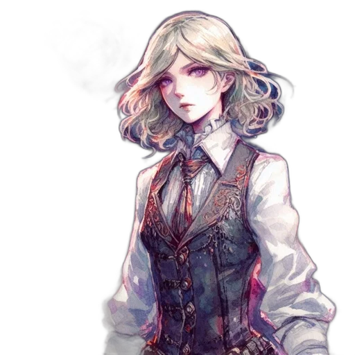 jacket, staff, dress, face transparent PNG cut-out