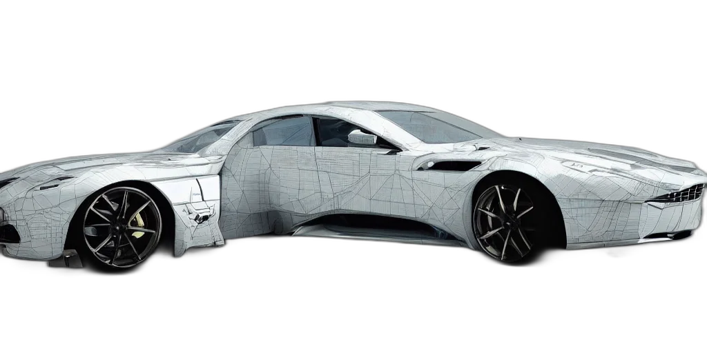 car, concept art, 3d render, photorealistic transparent PNG cut-out