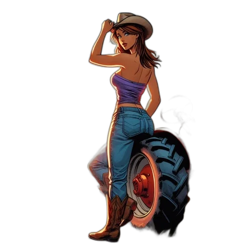 hat, comic book art, concept art, cartoon transparent PNG cut-out
