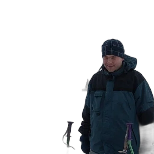 staff, jacket, hat, umbrella transparent PNG cut-out