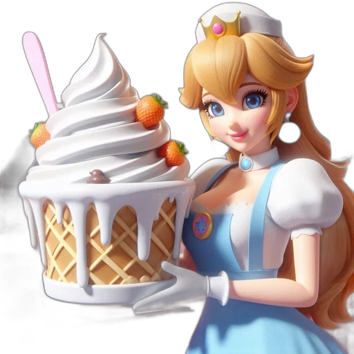 food, crown, dress, 3d render transparent PNG cut-out