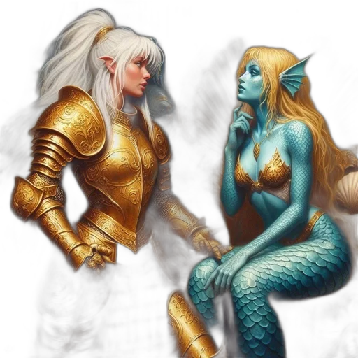 fantasy art, concept art, comic book art, pixel art transparent PNG cut-out