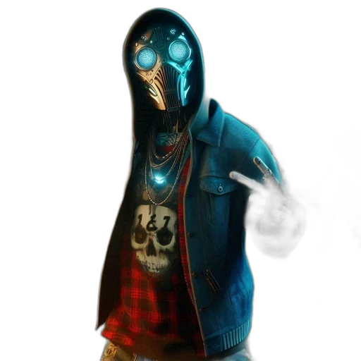 jacket, mask, robot, face transparent PNG cut-out