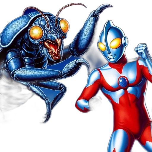 concept art, comic book art, outer space, insect-like transparent PNG cut-out