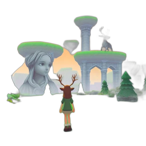 concept art, pixel art, fantasy art, 3d render transparent PNG cut-out