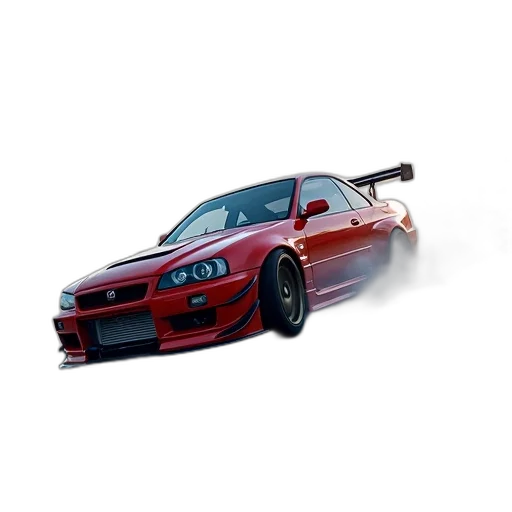car, weapon, 3d render, photorealistic transparent PNG cut-out