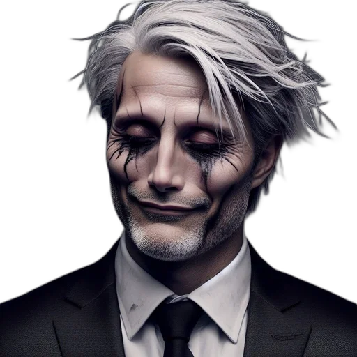 face, mask, hair, creature transparent PNG cut-out
