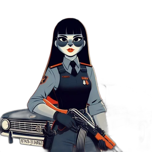 weapon, car, robot, staff transparent PNG cut-out