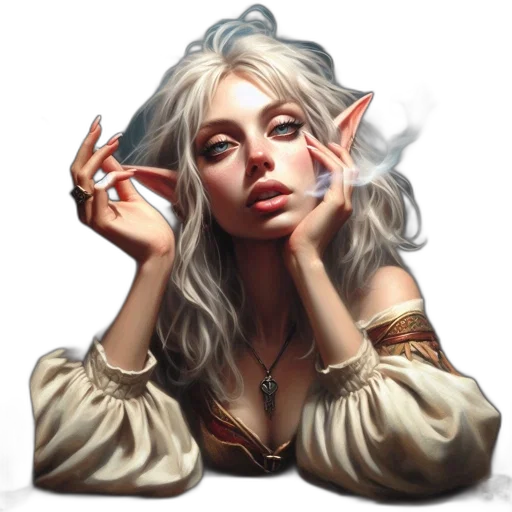 jewelry, face, fantasy art, photorealistic transparent PNG cut-out