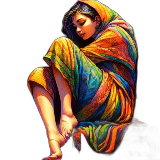 dress, oil painting, pencil sketch, photorealistic transparent PNG cut-out