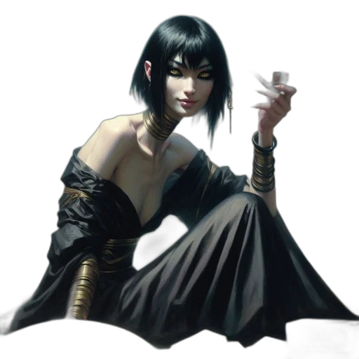 dress, weapon, jewelry, staff transparent PNG cut-out