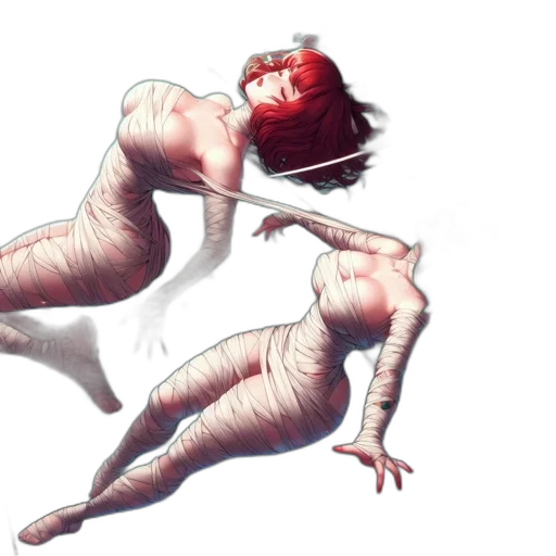 creature, dress, hair, concept art transparent PNG cut-out